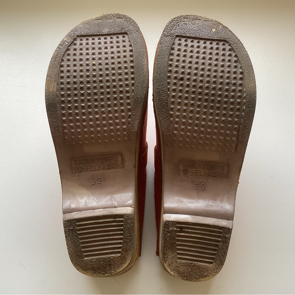 Orange Leather Clogs - Picture 5 of 6